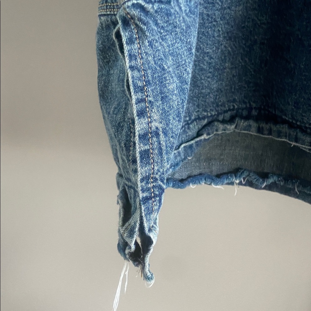 FREE PEOPLE Oversized Jade Blue Denim Top | Stylish Layering | Elevated Casual - Picture 13 of 16